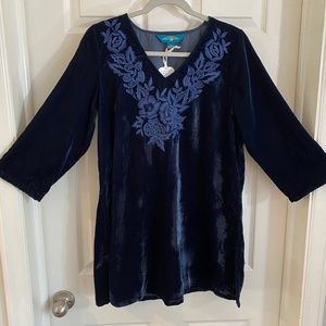 April Cornell Jewell Velvet Tunic, NWT, S